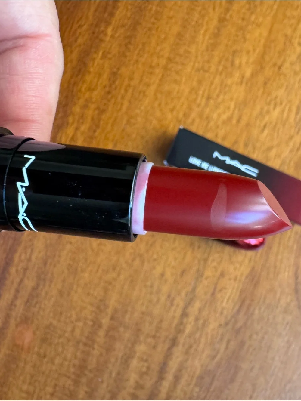 MAC Cosmetics Love Me Lipstick - Deep Red in the shade E for Effortless